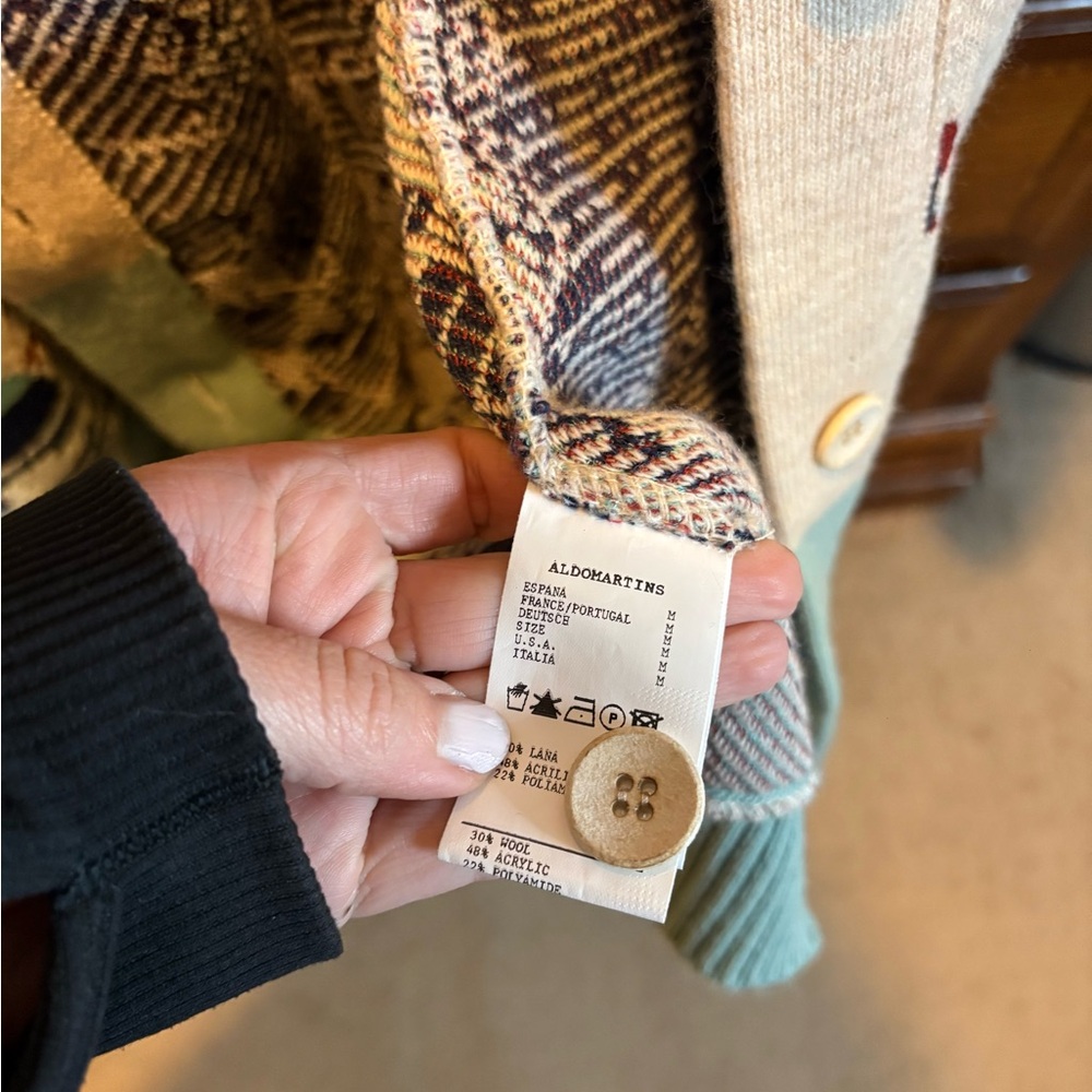 Aldo Martins Multicolor Knit Cardigan sold at Anthropologie size M - Picture 3 of 3